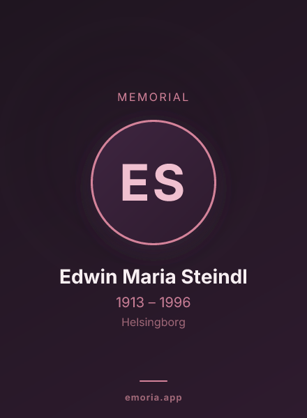 Memorial portrait of Edwin Maria Steindl