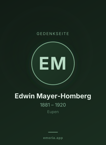 Gedenkportrait von Edwin Mayer-Homberg