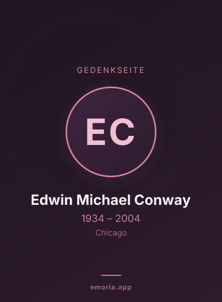 Gedenkportrait von Edwin Michael Conway