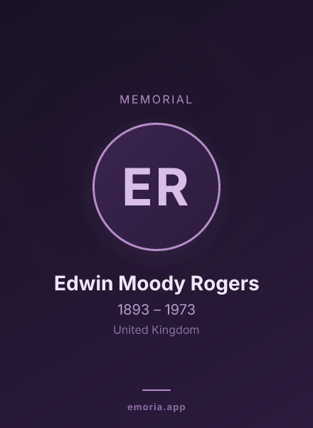 Memorial portrait of Edwin Moody Rogers