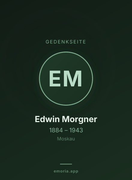 Gedenkportrait von Edwin Morgner