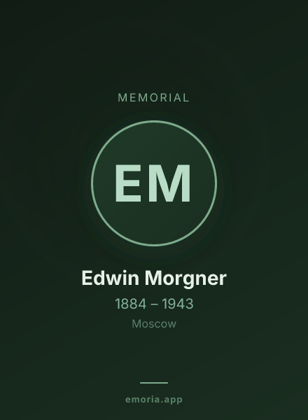Memorial portrait of Edwin Morgner