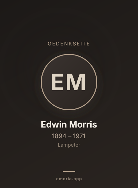 Gedenkportrait von Edwin Morris