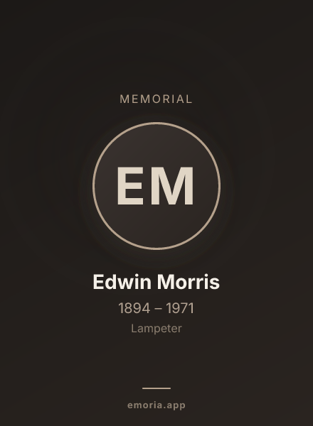 Memorial portrait of Edwin Morris
