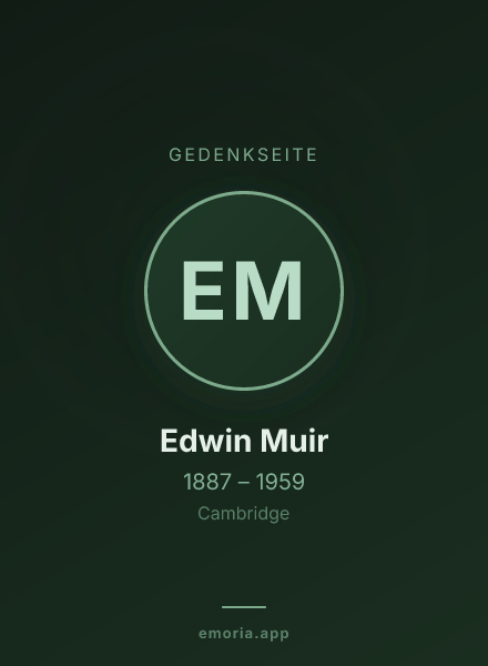 Gedenkportrait von Edwin Muir
