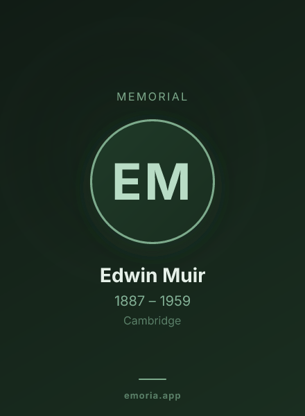 Memorial portrait of Edwin Muir