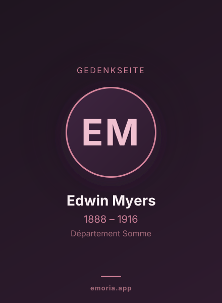Gedenkportrait von Edwin Myers