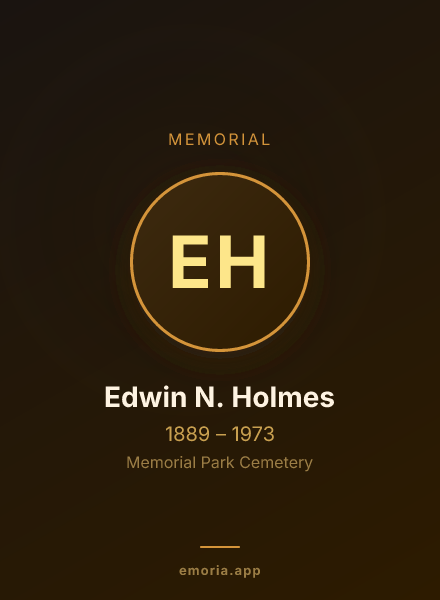 Memorial portrait of Edwin N. Holmes