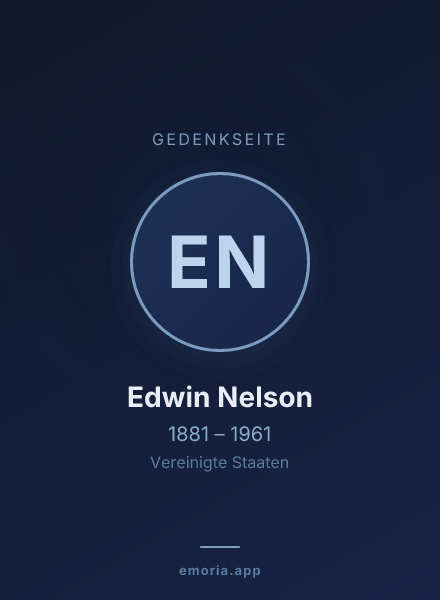 Gedenkportrait von Edwin Nelson