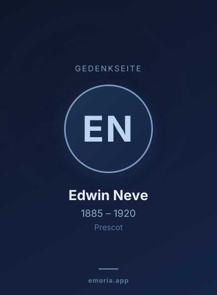 Gedenkportrait von Edwin Neve