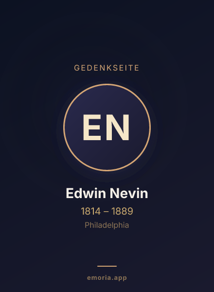 Gedenkportrait von Edwin Nevin