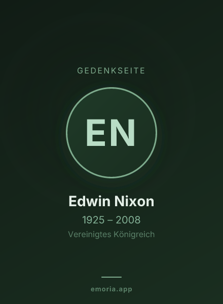 Gedenkportrait von Edwin Nixon