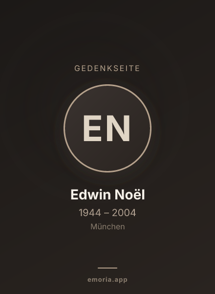 Gedenkportrait von Edwin Noël
