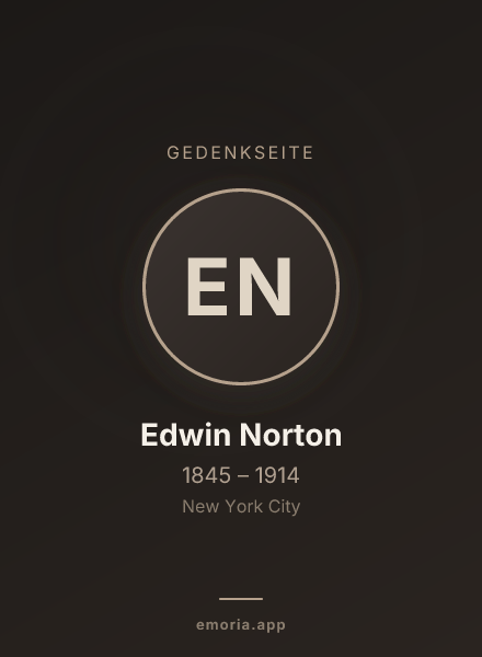 Gedenkportrait von Edwin Norton