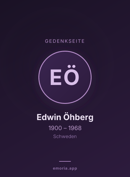 Gedenkportrait von Edwin Öhberg