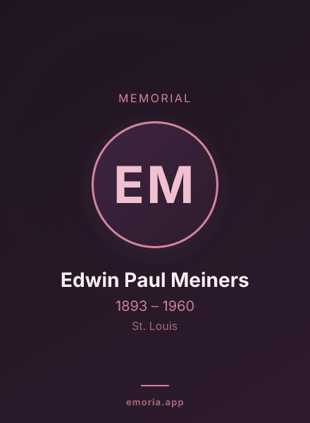 Memorial portrait of Edwin Paul Meiners