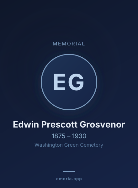 Memorial portrait of Edwin Prescott Grosvenor