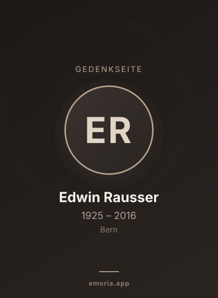 Gedenkportrait von Edwin Rausser