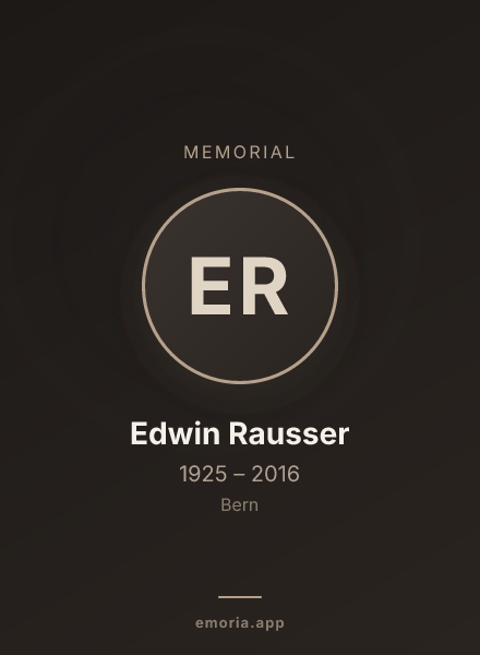 Memorial portrait of Edwin Rausser