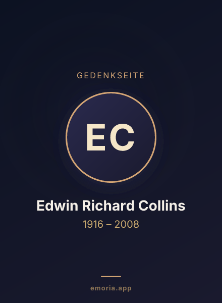 Gedenkportrait von Edwin Richard Collins