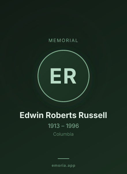 Memorial portrait of Edwin Roberts Russell