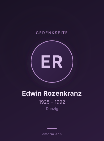 Gedenkportrait von Edwin Rozenkranz
