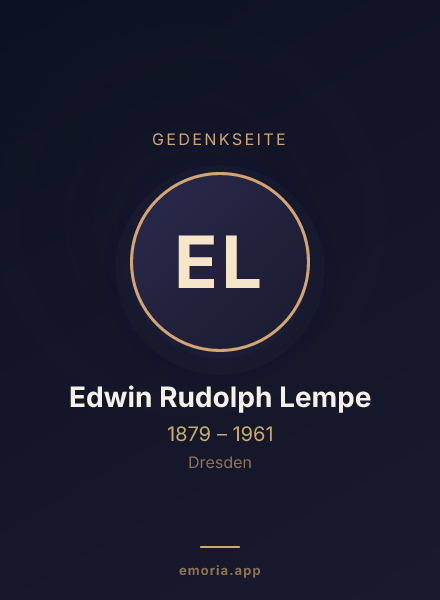 Gedenkportrait von Edwin Rudolph Lempe