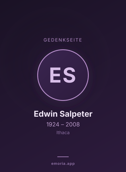 Gedenkportrait von Edwin Salpeter