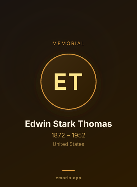 Memorial portrait of Edwin Stark Thomas