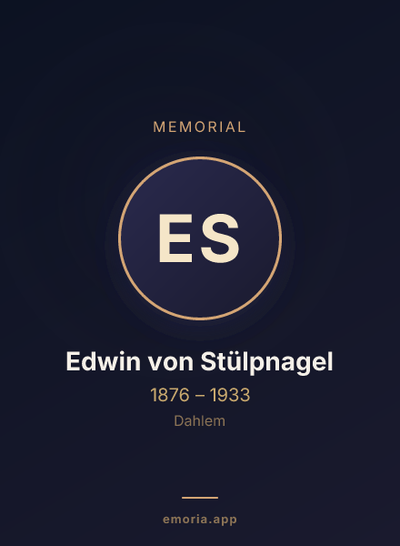 Memorial portrait of Edwin von Stülpnagel