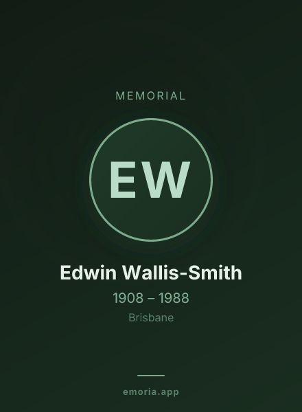 Memorial portrait of Edwin Wallis-Smith