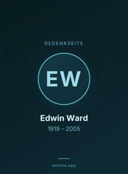 Gedenkportrait von Edwin Ward
