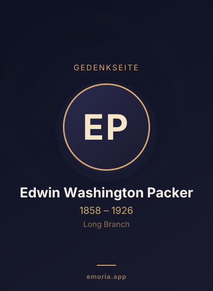 Gedenkportrait von Edwin Washington Packer