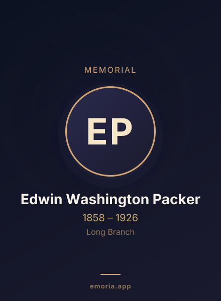 Memorial portrait of Edwin Washington Packer