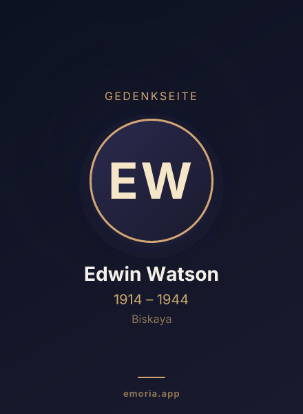 Gedenkportrait von Edwin Watson