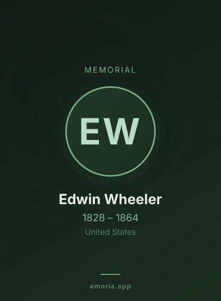 Memorial portrait of Edwin Wheeler