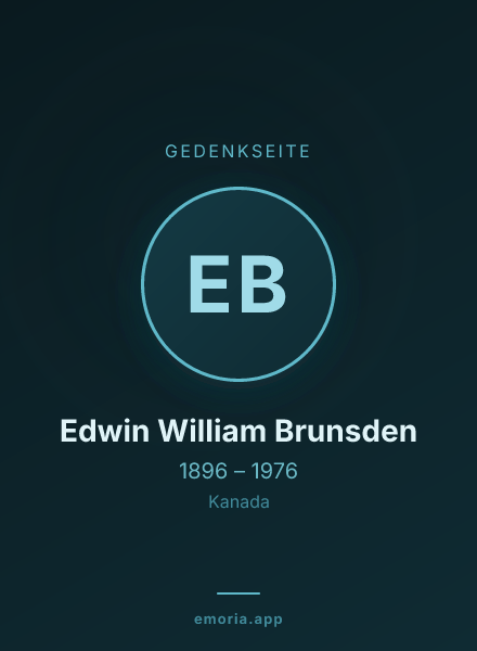 Gedenkportrait von Edwin William Brunsden