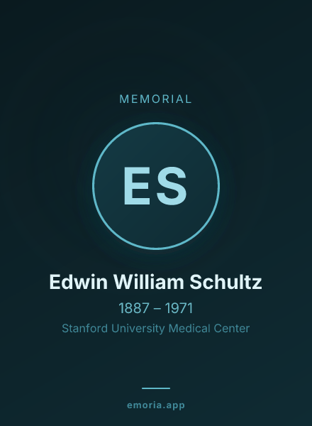Memorial portrait of Edwin William Schultz