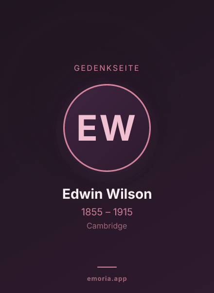 Gedenkportrait von Edwin Wilson