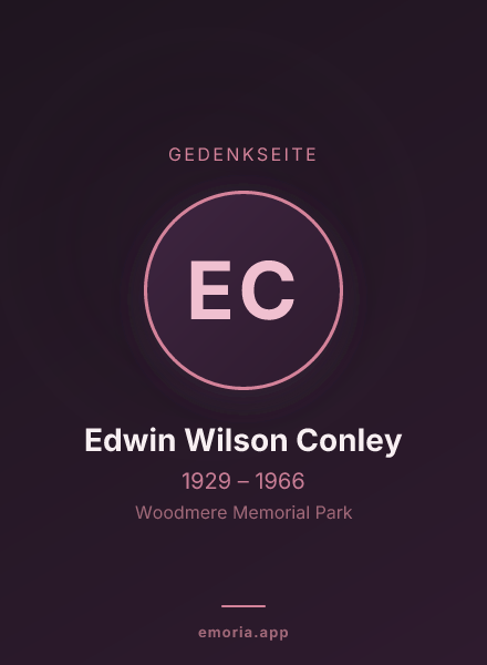 Gedenkportrait von Edwin Wilson Conley