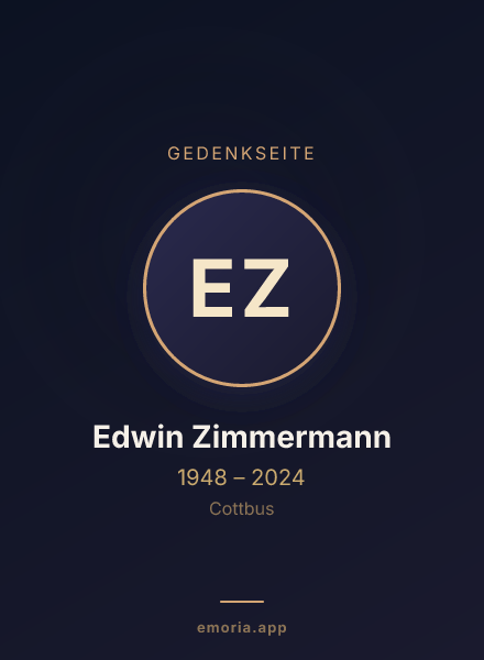 Gedenkportrait von Edwin Zimmermann