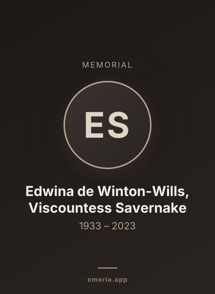 Memorial portrait of Edwina de Winton-Wills, Viscountess Savernake