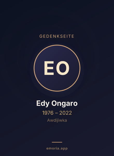Gedenkportrait von Edy Ongaro