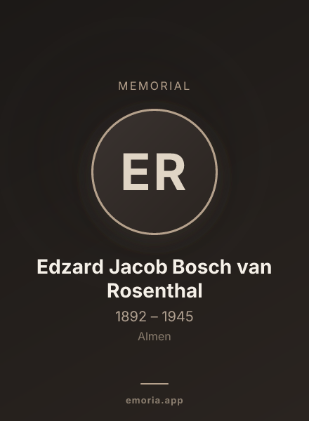 Memorial portrait of Edzard Jacob Bosch van Rosenthal