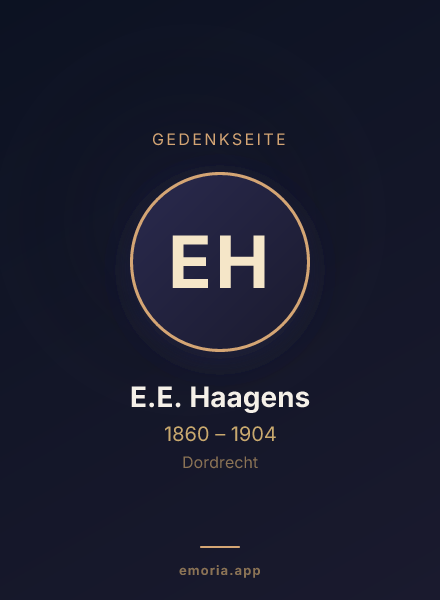 Gedenkportrait von E.E. Haagens