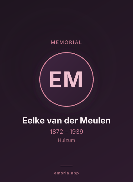 Memorial portrait of Eelke van der Meulen