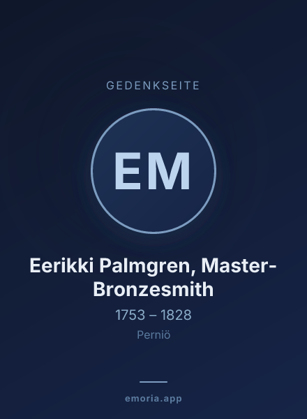 Gedenkportrait von Eerikki Palmgren, Master-Bronzesmith