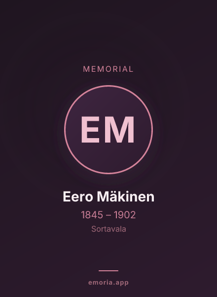 Memorial portrait of Eero Mäkinen