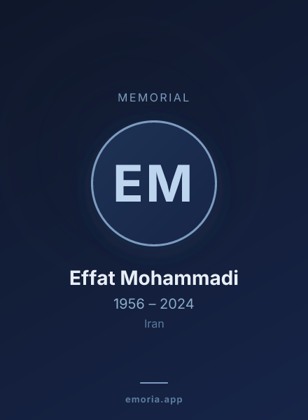 Memorial portrait of Effat Mohammadi