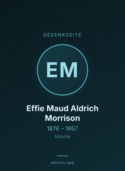 Gedenkportrait von Effie Maud Aldrich Morrison